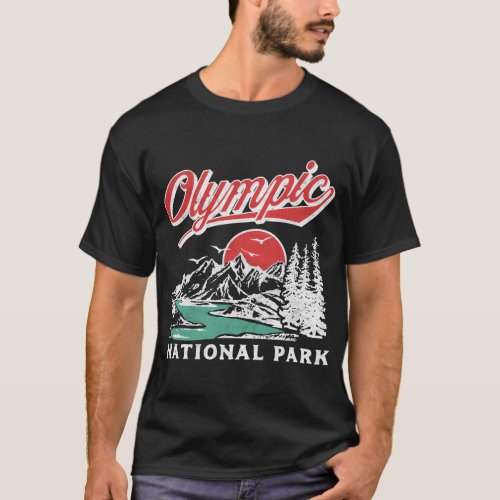 Olympic National Park 80s Mountains T_Shirt