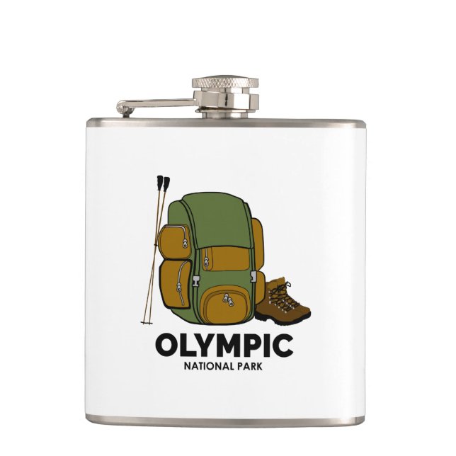 Olympic National Park Backpack Flask (Front)