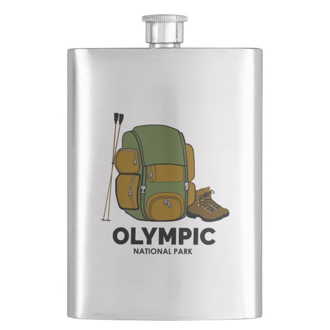 Olympic National Park Backpack Flask (Front)