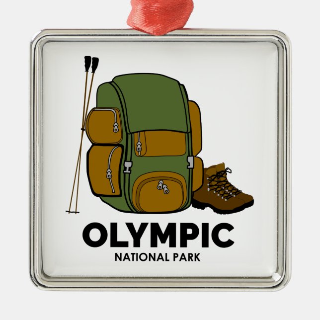 Olympic National Park Backpack Metal Ornament (Front)