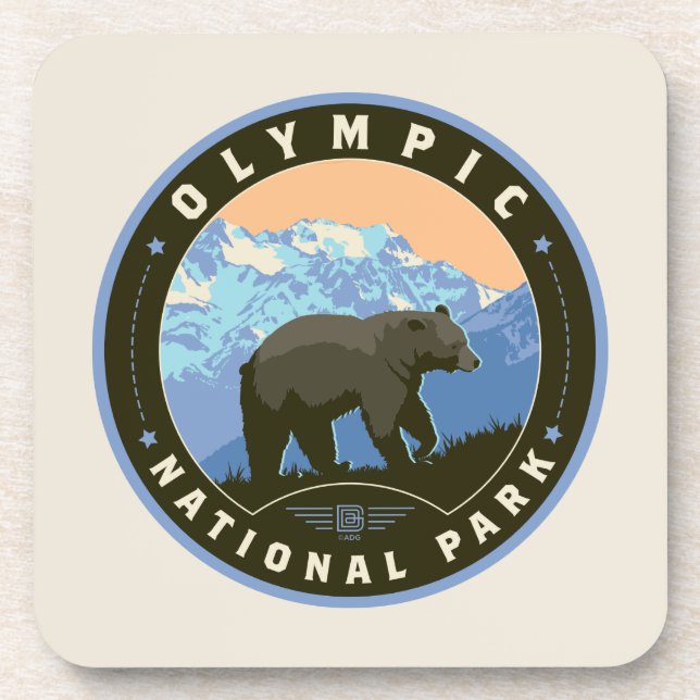 Olympic National Park Beverage Coaster (Front)
