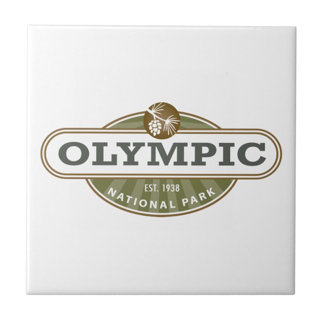Olympic National Park Ceramic Tile (Front)