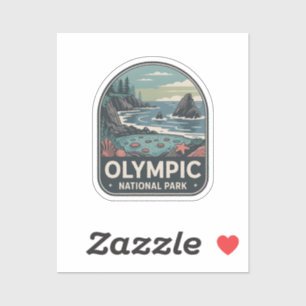 Olympic National Park Coastal Badge Sticker