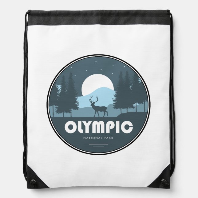 Olympic National Park Deer Drawstring Bag (Front)