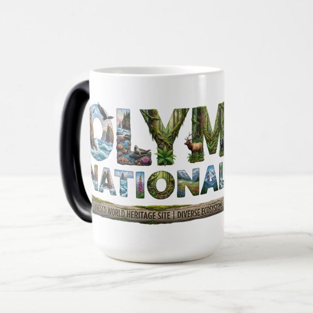Olympic National Park Ecosystem Diversity Color Morph Mug (Front Left)