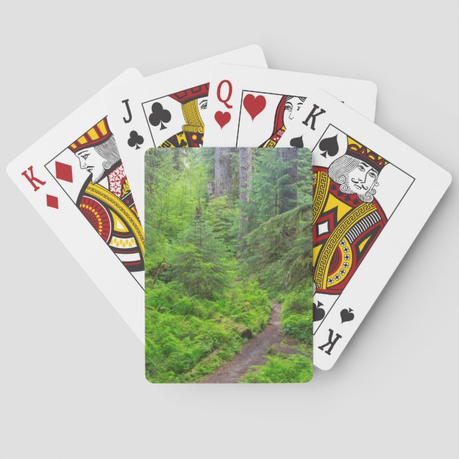 Olympic National Park, Forest trail Poker Cards (Back)