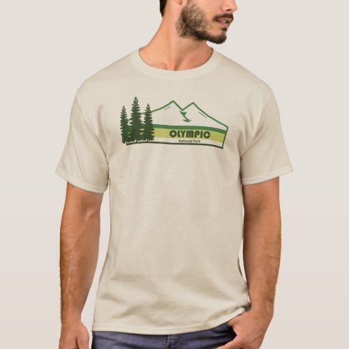Olympic National Park Green Stripes T_Shirt