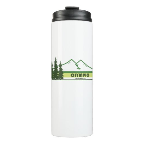 Olympic National Park Green Stripes Thermal Tumbler