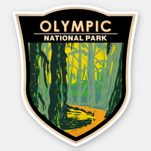 Olympic National Park Hoh Rainforest Badge Sticker