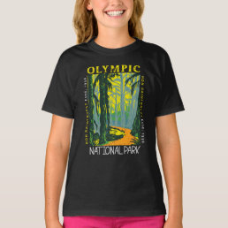 Olympic National Park Hoh Rainforest Distressed  T-Shirt