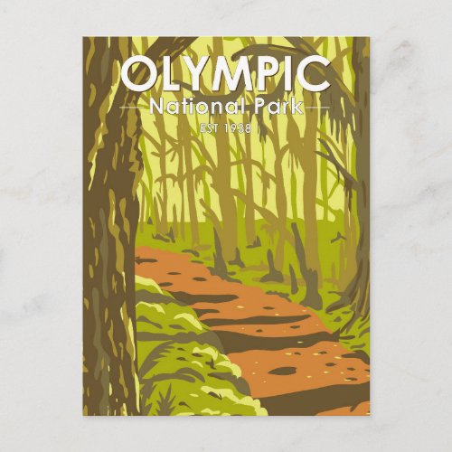 Olympic National Park Hoh Rainforest Washington Postcard