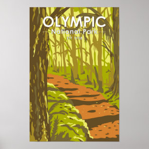 Olympic National Park Hoh Rainforest Washington Poster