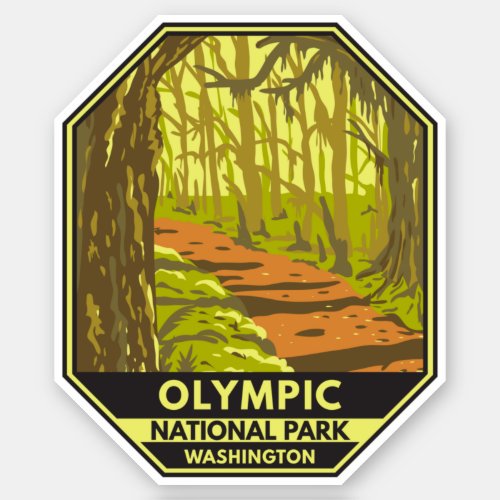 Olympic National Park Hoh Rainforest Washington Sticker