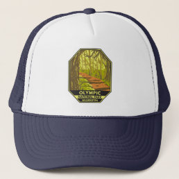 Olympic National Park Hoh Rainforest Washington   Trucker Hat