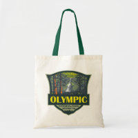 Olympic National Park Illustration Retro