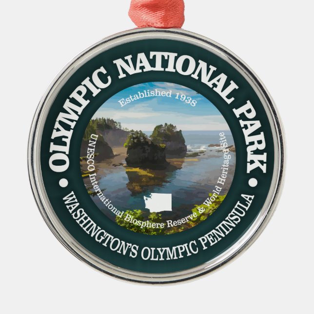 Olympic National Park Metal Ornament (Front)