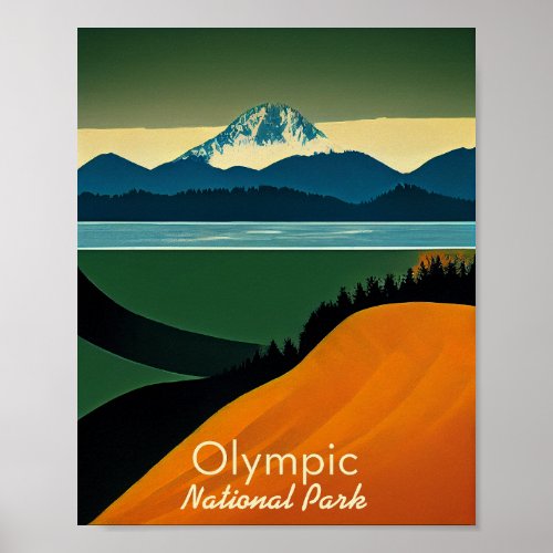 Olympic National Park Minimalist Poster