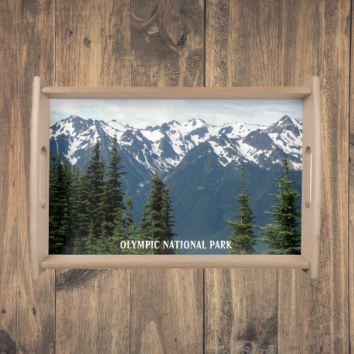 Olympic National Park Mountain Landscape Serving Tray