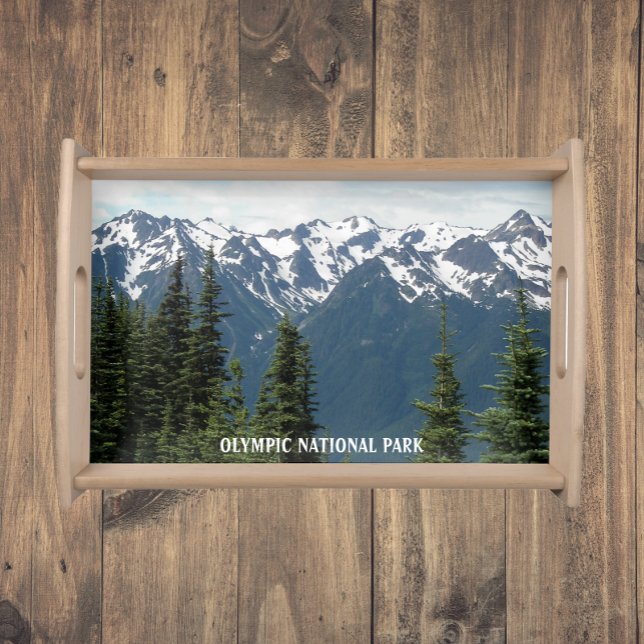 Olympic National Park Mountain Landscape Serving Tray (In Situ)