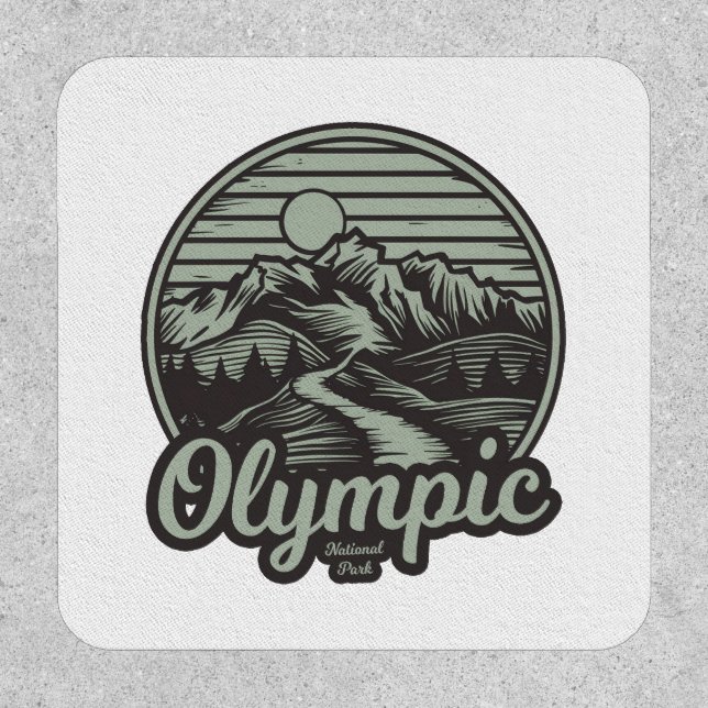 Olympic National Park Mountain Trail Patch (Front)