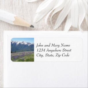 Olympic National Park Mountains Address Label