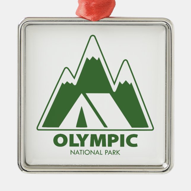 Olympic National Park Mountains Camping Metal Ornament (Front)