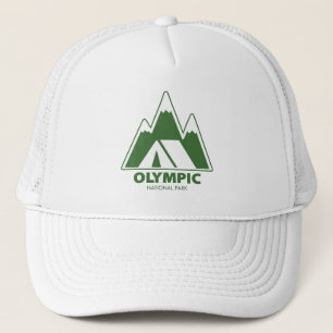Olympic National Park Mountains Camping Trucker Hat