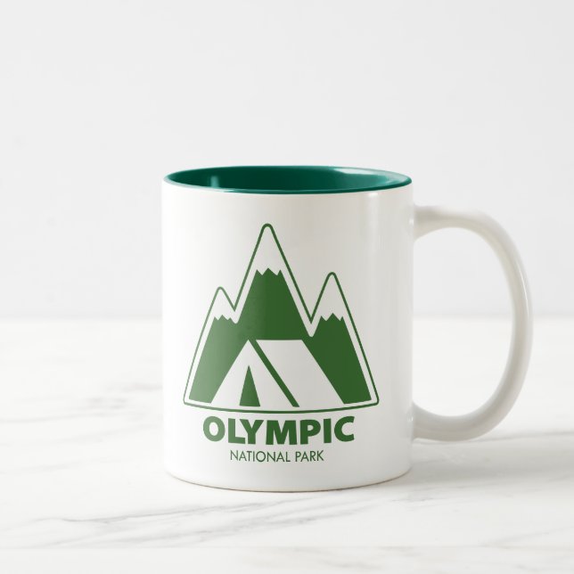 Olympic National Park Mountains Camping Two-Tone Coffee Mug (Right)