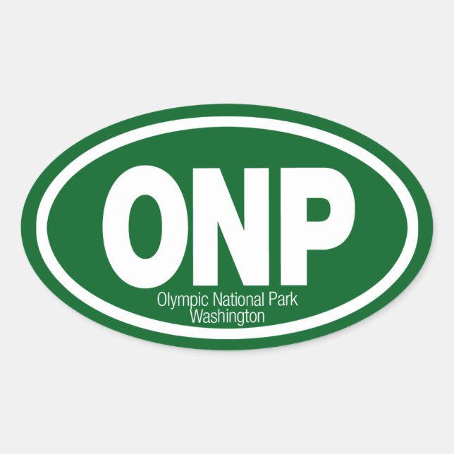 Olympic National Park Oval Sticker (Front)