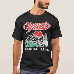 Olympic National Park Retro 80s Mountains Graphic T-Shirt