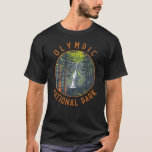 Olympic National Park Retro Distressed Circle T-Shirt<br><div class="desc">Olympic vector artwork design. The park sprawls across several different ecosystems,  from the dramatic peaks of the Olympic Mountains to old-growth forests.</div>