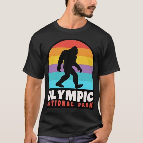Olympic National Park Retro Sunset T_Shirt