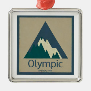 Olympic National Park Rustic Metal Ornament