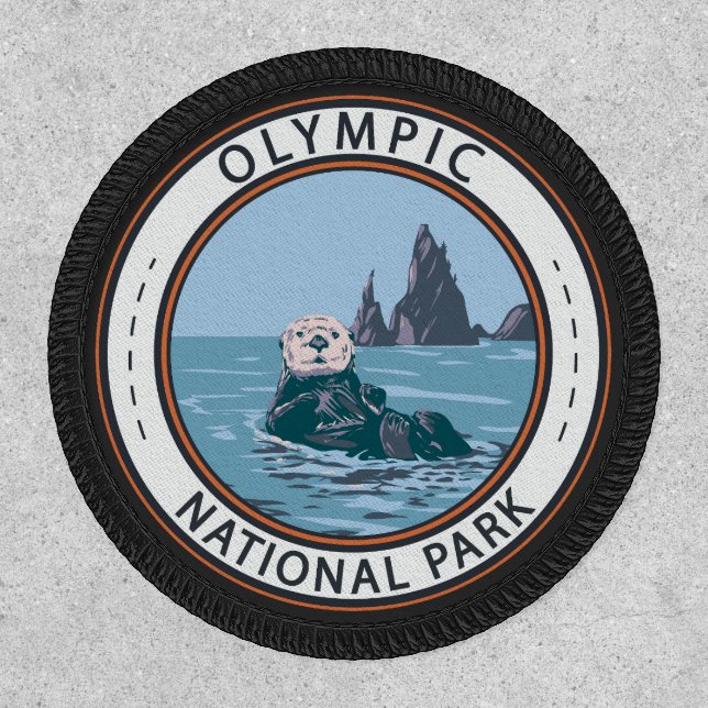 Olympic National Park Sea Otter Circle Patch (Front)