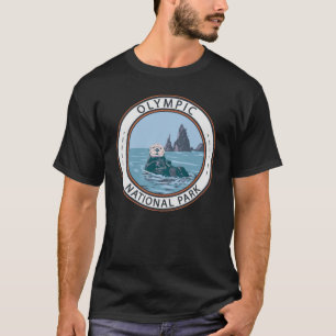 Olympic National Park Sea Otter Circle T-Shirt