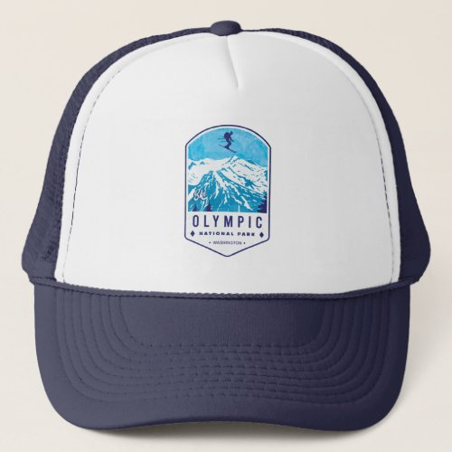 Olympic National Park Ski Badge Trucker Hat