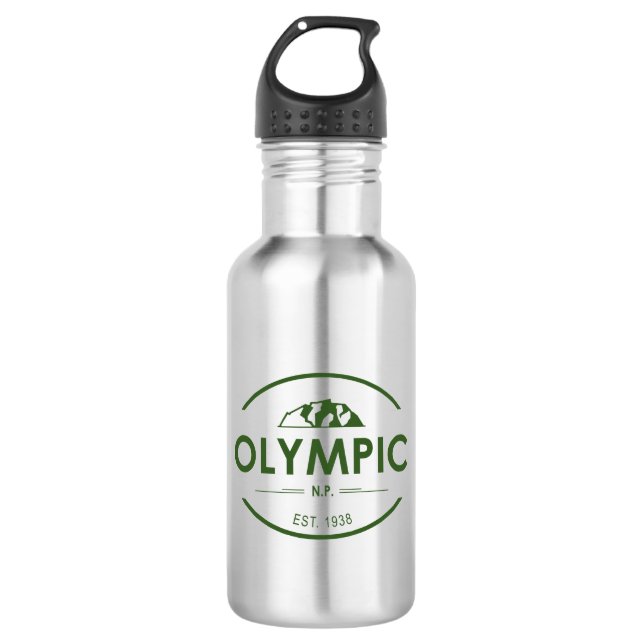 Olympic National Park Stainless Steel Water Bottle (Front)