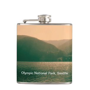 Olympic National Park, U.S.A. Beautiful landscape Hip Flask