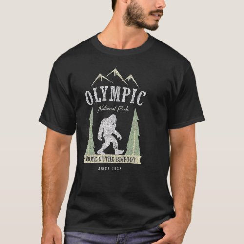 Olympic National Park  Vintage Bigfoot Washington  T_Shirt