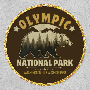 Olympic National Park Vintage Forest Landscape Patch