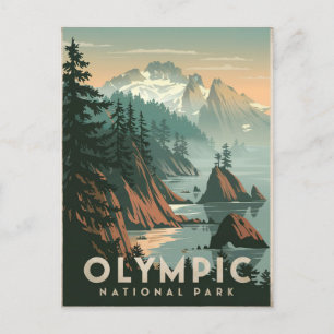 Olympic National Park Vintage Postcard