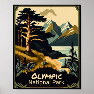 Olympic National Park Vintage Poster