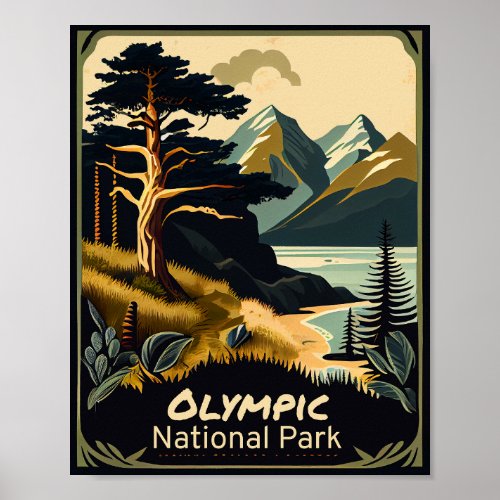 Olympic National Park Vintage Poster