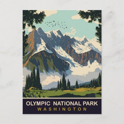 Olympic National Park WA Travel Postcard