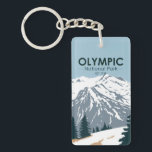 Olympic National Park Washington Double Sided Keychain<br><div class="desc">Olympic vector artwork design with two different Olympic National Park designs. The park sprawls across several different ecosystems,  from the dramatic peaks of the Olympic Mountains to old-growth forests.</div>