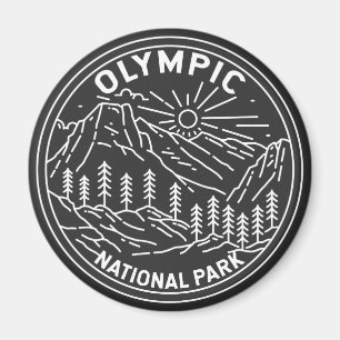 Olympic National Park Washington Monoline Magnet