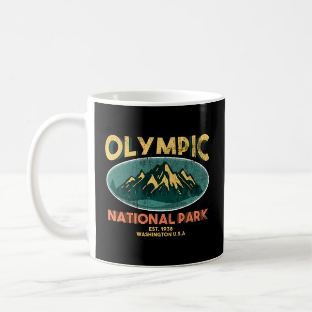 Olympic National Park Washington Mountain Hiking Coffee Mug (Left)