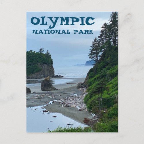 Olympic National Park Washington Rocky Beach Postcard