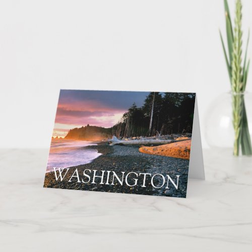 Olympic National Park  Washington State Birthday Card