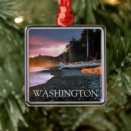 Olympic National Park  Washington State Metal Ornament